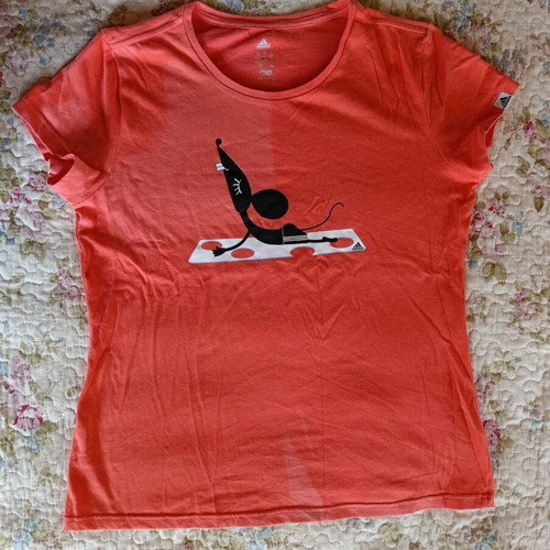 Adidas women's sports t-shirt coral size L used