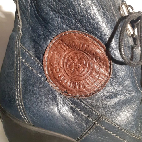 Hispanitas leather ankle boots used, size 37, blue