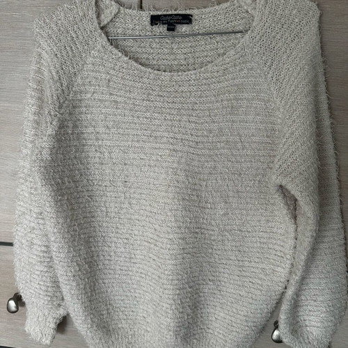 Women's sweater like new, white and beige, size M