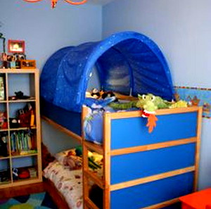 Ikea koura σκεπή κρεβατιού