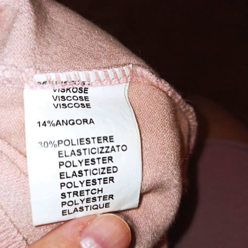 Pink velour knitted sleeveless blouse Sandro Ferrone like new, size Large