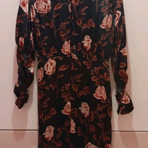 Zara mini floral dress like new, black and pink