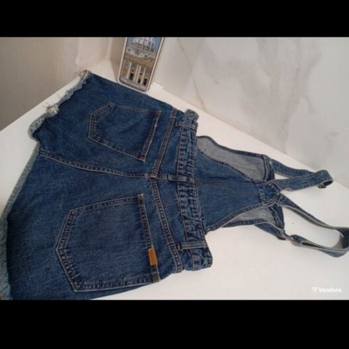 Salopette jeans shorts Bershka new, medium, blue