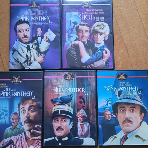 Pink Panther DVD used, 5 movies with Peter Sellers