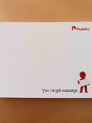 Public promotional post-it 46 sheets new