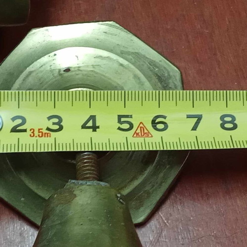 Brass door knobs used, vintage 1960 set of 2 for exterior door