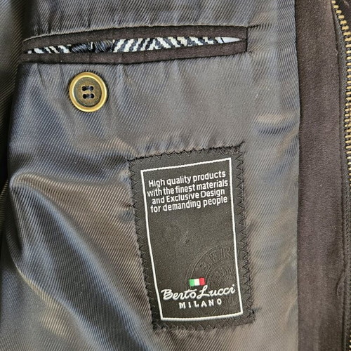 Berto Lucci Milano suede jacket black like new, size M