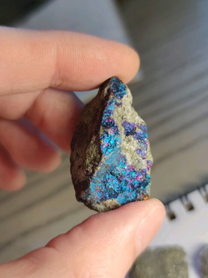Chalcopyrite new with iridescent pink, purple, blue and gold colors