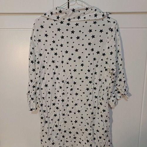 Shirt with pattern like new, size S-M, black and white