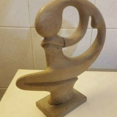 Modern art sculpture of a woman used, soapstone, handmade