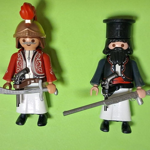 Playmobil Kolokotronis & Papaflessas custom figures like new