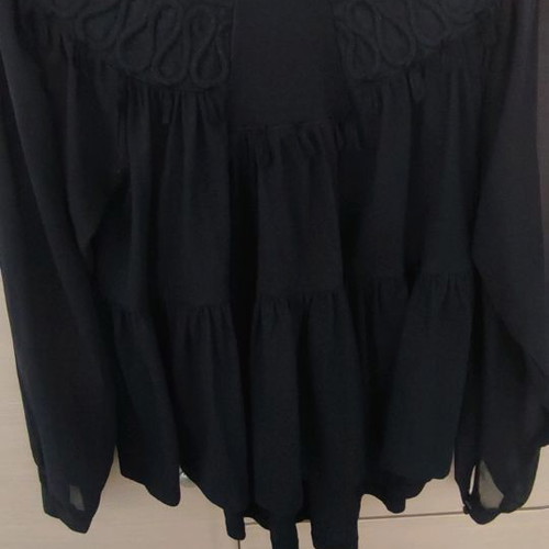 Zara shirt blouse L black like new with transparency