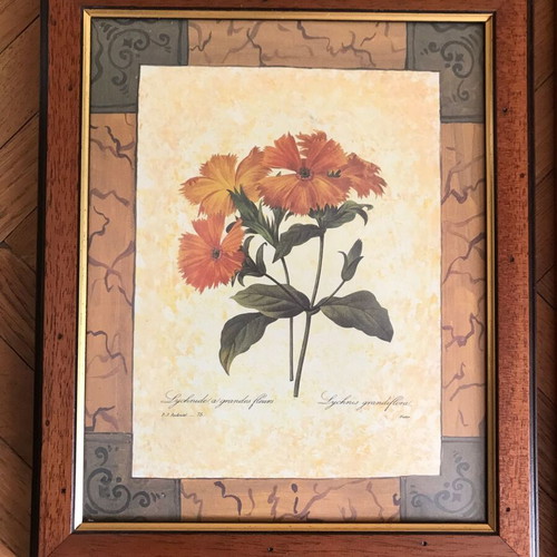 Set of 2 vintage flower frames retro decoration
