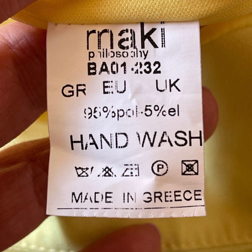 Women's long crepe dress bimba yellow size Medium new