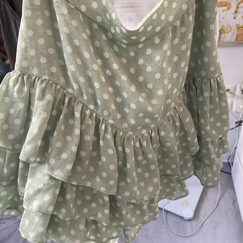 Zara polka dot mint skirt shorts size M like new