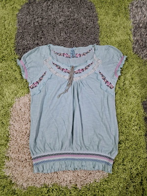 Next blouse with embroidered roses, cotton, like new, size M