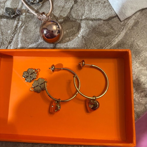 Folli Follie gold multifunctional hoop earrings like new