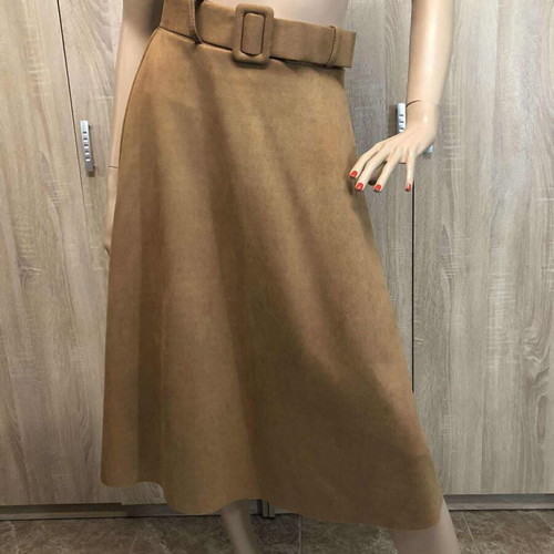 Zara Basic skirt new, size M, brown with belt