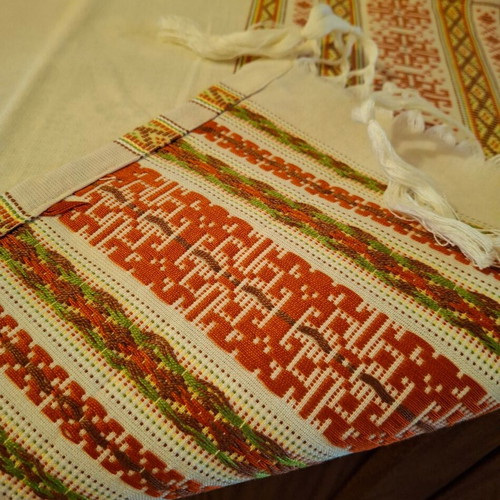 Cretan traditional woven linen vintage 100% cotton new