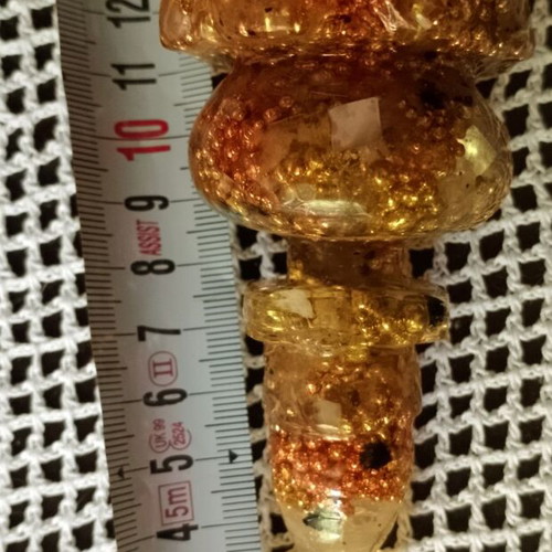 Therapeutic orgonite like new, Stoupa pagoda with copper and tourmaline