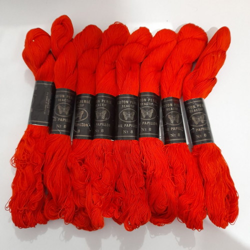Nine Threads Deep Dark Orange Papillon No 8 New