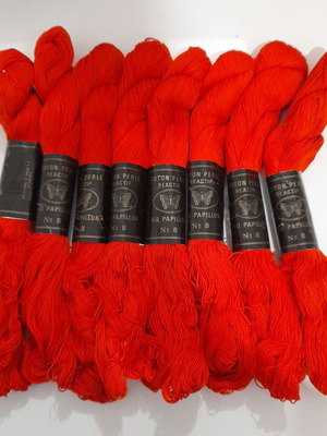 Nine Threads Deep Dark Orange Papillon No 8 New