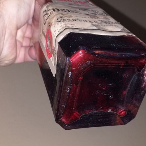 Pelikan ink bottle used, half liter, red