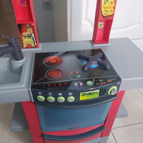 Smoby mini Tefal kitchen used with various kitchen accessories