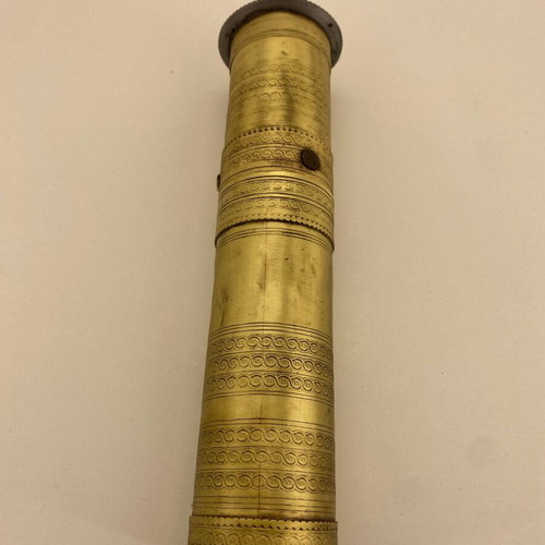 Brass coffee grinder used, vintage 1920