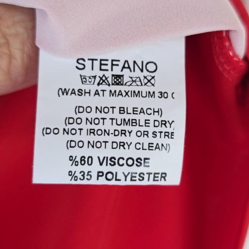 Viscose top with subtle rhinestones, size XS-S, like new, red
