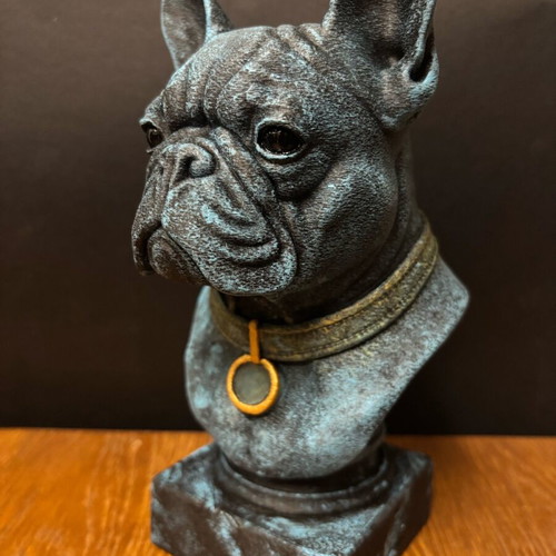 French Bulldog statue new, medium size 16 cm, hand painted