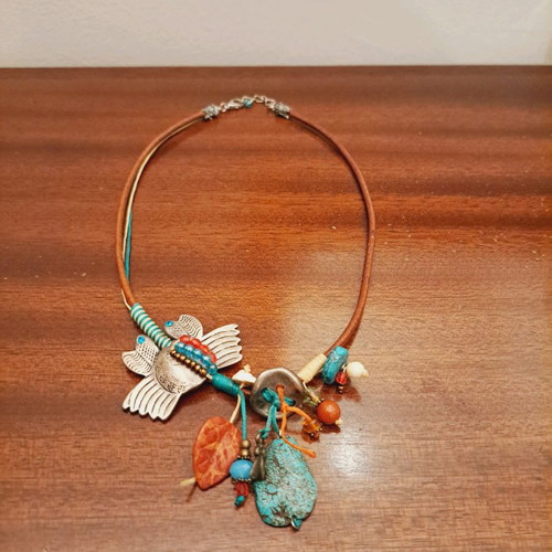 Vintage necklace with beads used