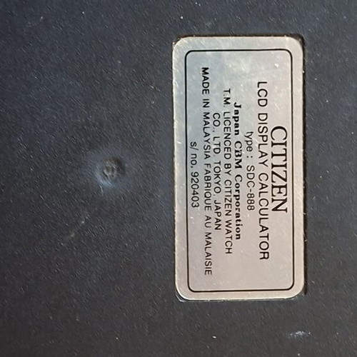 Citizen calculator, authentic, made in Japan