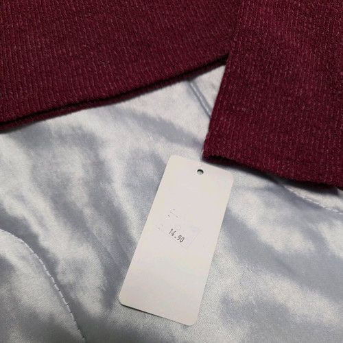 Burgundy off-shoulder blouse new with tag, size S