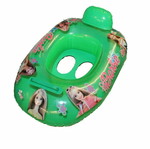 Inflatable green boat float with heroes, new