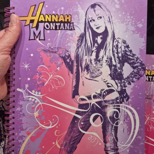 Set of 5 A4 Notebooks Hanna Montana and Bloc Party like new