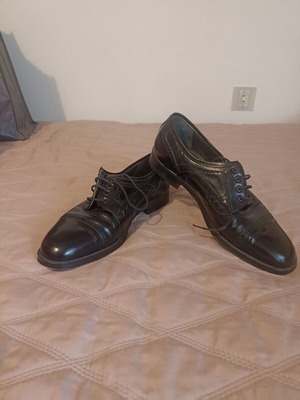Leather men's shoes used size 41, black, Pappas