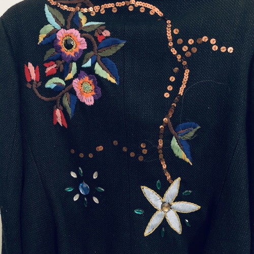 Zara Basic Embellished Linen Blend Jacket size M like new