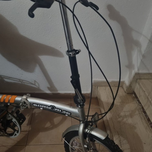 Born2Ride Folding Bicycle 20" with 6 Shimano Speeds like new, silver