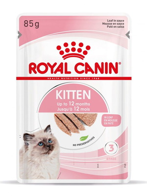 Royal Canin Kitten Loaf υγρή τροφή για γάτες 85γρ, πακέτο 6