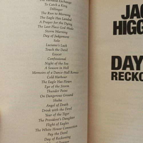 Day of Reckoning book by Jack Higgins