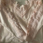 Pink pullover with lace used