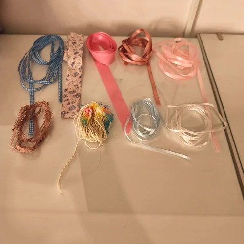 Ribbons new, assorted for crafts with butterfly hanger gift