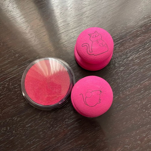 Pink stamps and ink new