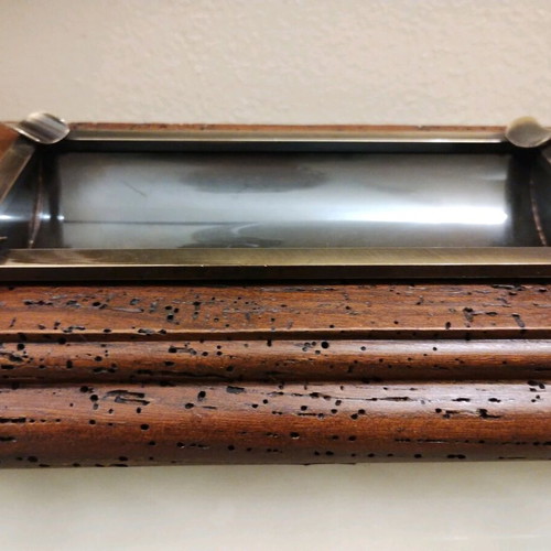 Handmade Ashtray from Tin and Wood