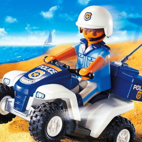 Playmobil 3655 Police Beach Quad Bike with Missing Parts
