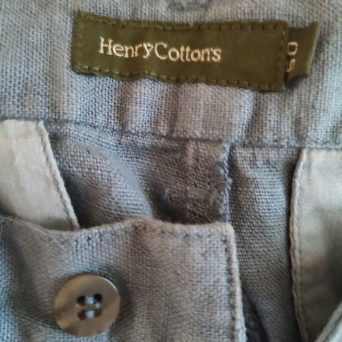 Henry Cottons men's pants blue linen like new, size L