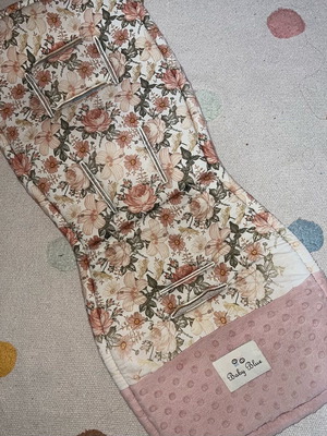BabyBlueCollections handmade stroller cover like new, floral dusty rose