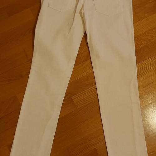 Bershka women's white denim pants size 36 like new