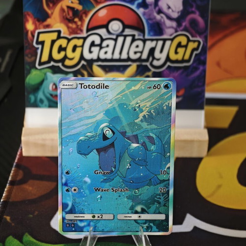 Totodile Water Art Pokemon Card in excellent condition